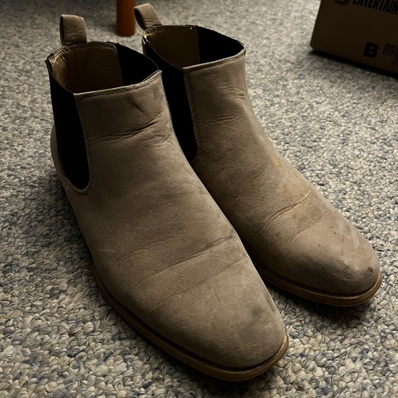 Calvin Other - Men’s Chelsea Boots by Calvin | Beige | Suede-like | Size 9
